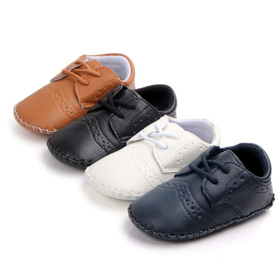 New Baby Shoes Retro Leather Boy Girl Shoes Toddler Rubber Sole Anti-slip First Walkers Newborn Infant Moccasins Baby Crib Shoes